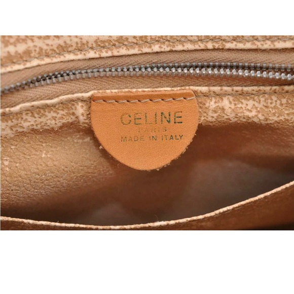 Celine Macadam Brown Monogram Messenger Bag with Tan Trim - Picture 9 of 10